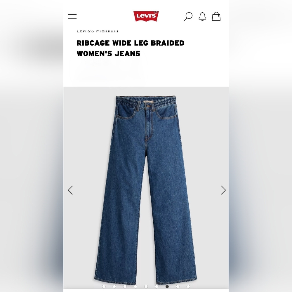 Levi's Women's Wide Leg Braided Jeans - Blue